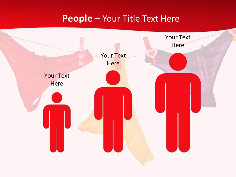 A Group Of Clothes Hanging On A Clothes Line PowerPoint Template