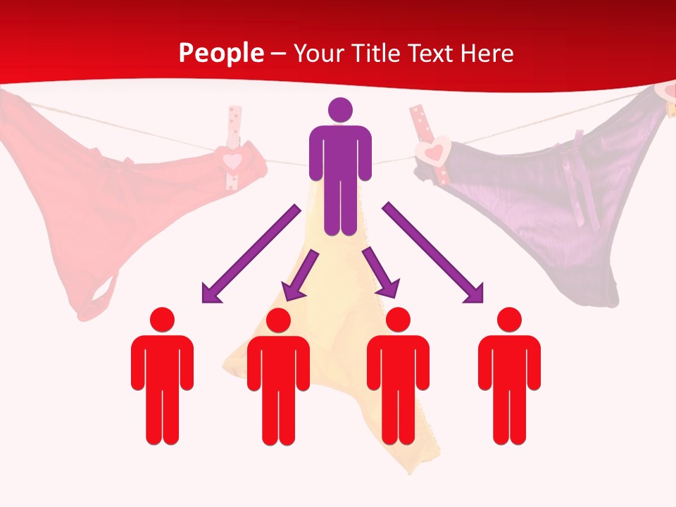 A Group Of Clothes Hanging On A Clothes Line PowerPoint Template