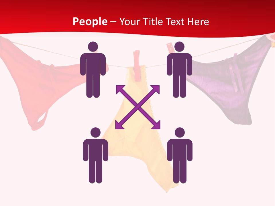 A Group Of Clothes Hanging On A Clothes Line PowerPoint Template