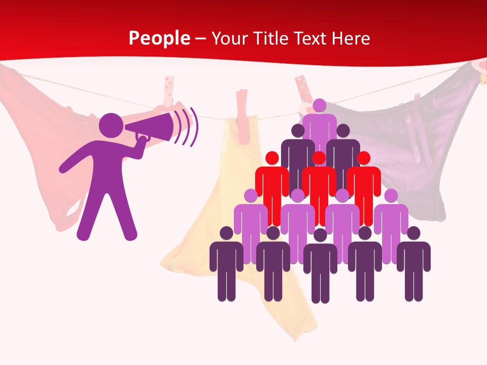 A Group Of Clothes Hanging On A Clothes Line PowerPoint Template