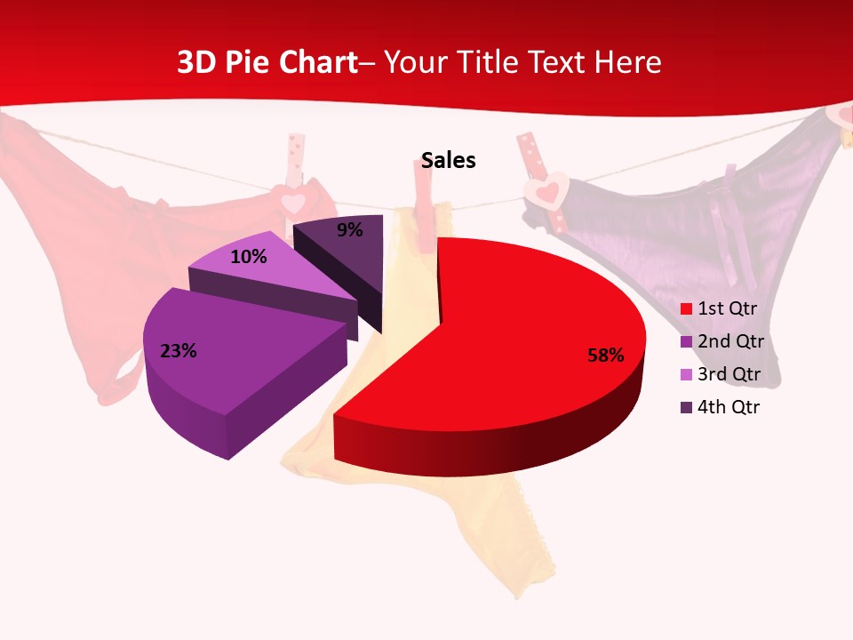A Group Of Clothes Hanging On A Clothes Line PowerPoint Template