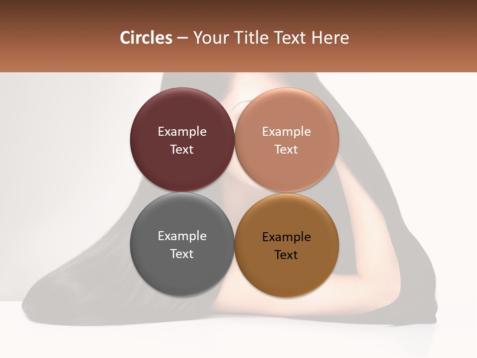 A Woman With Long Black Hair Is Posing For A Picture PowerPoint Template