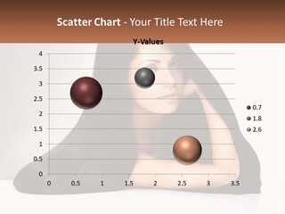 A Woman With Long Black Hair Is Posing For A Picture PowerPoint Template