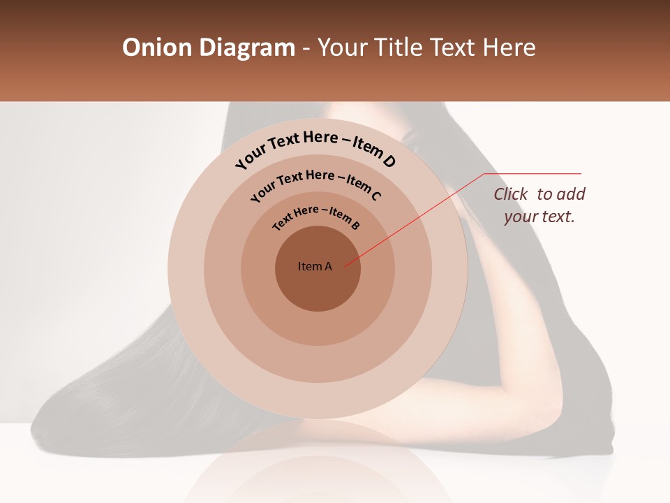 A Woman With Long Black Hair Is Posing For A Picture PowerPoint Template