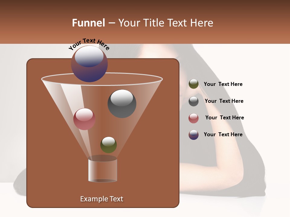 A Woman With Long Black Hair Is Posing For A Picture PowerPoint Template