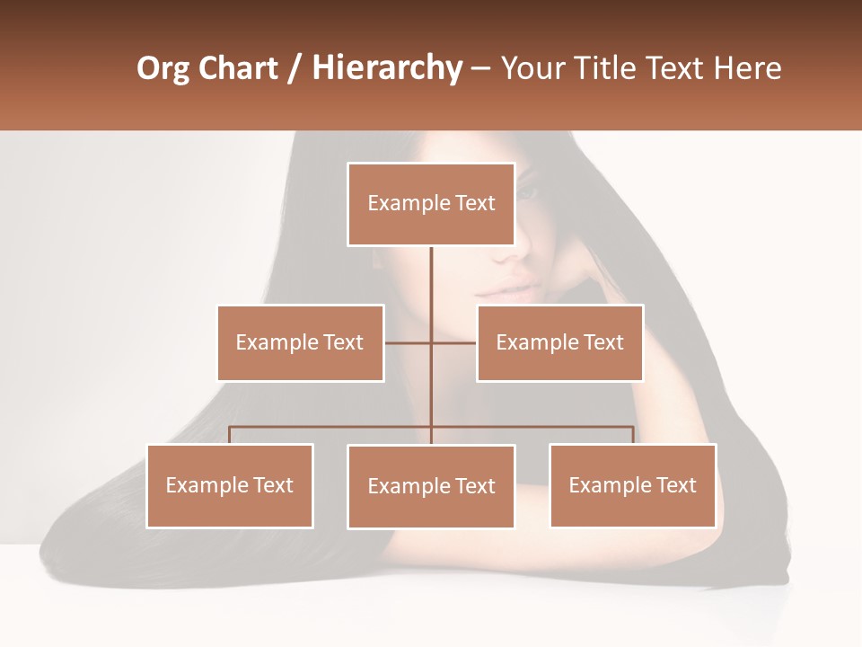 A Woman With Long Black Hair Is Posing For A Picture PowerPoint Template