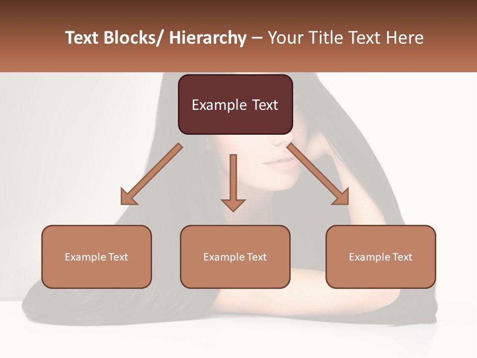 A Woman With Long Black Hair Is Posing For A Picture PowerPoint Template