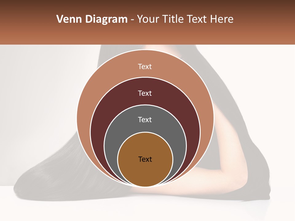 A Woman With Long Black Hair Is Posing For A Picture PowerPoint Template