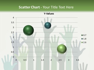A Group Of Hands With Green And Blue Colors PowerPoint Template