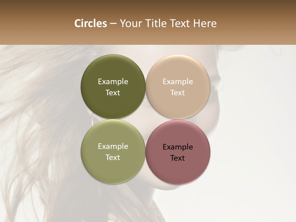 A Woman Is Smiling With Her Hair Blowing In The Wind PowerPoint Template