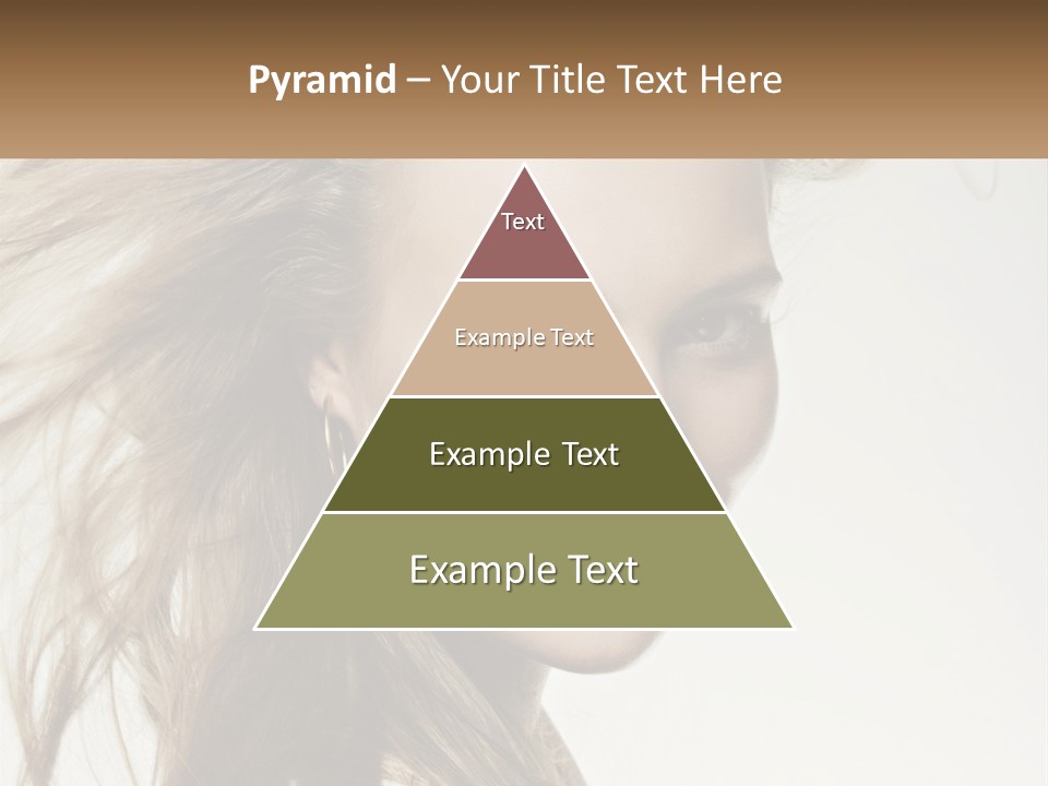 A Woman Is Smiling With Her Hair Blowing In The Wind PowerPoint Template