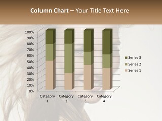 A Woman Is Smiling With Her Hair Blowing In The Wind PowerPoint Template