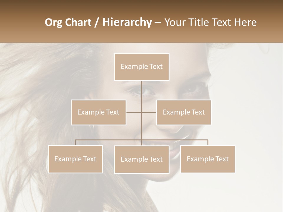 A Woman Is Smiling With Her Hair Blowing In The Wind PowerPoint Template