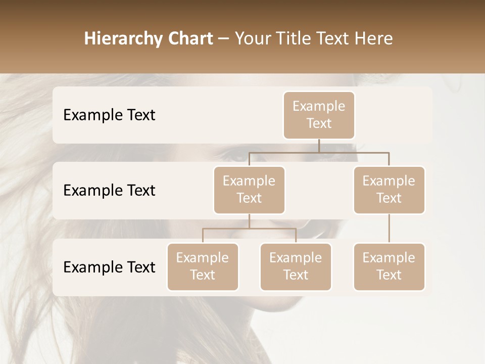 A Woman Is Smiling With Her Hair Blowing In The Wind PowerPoint Template