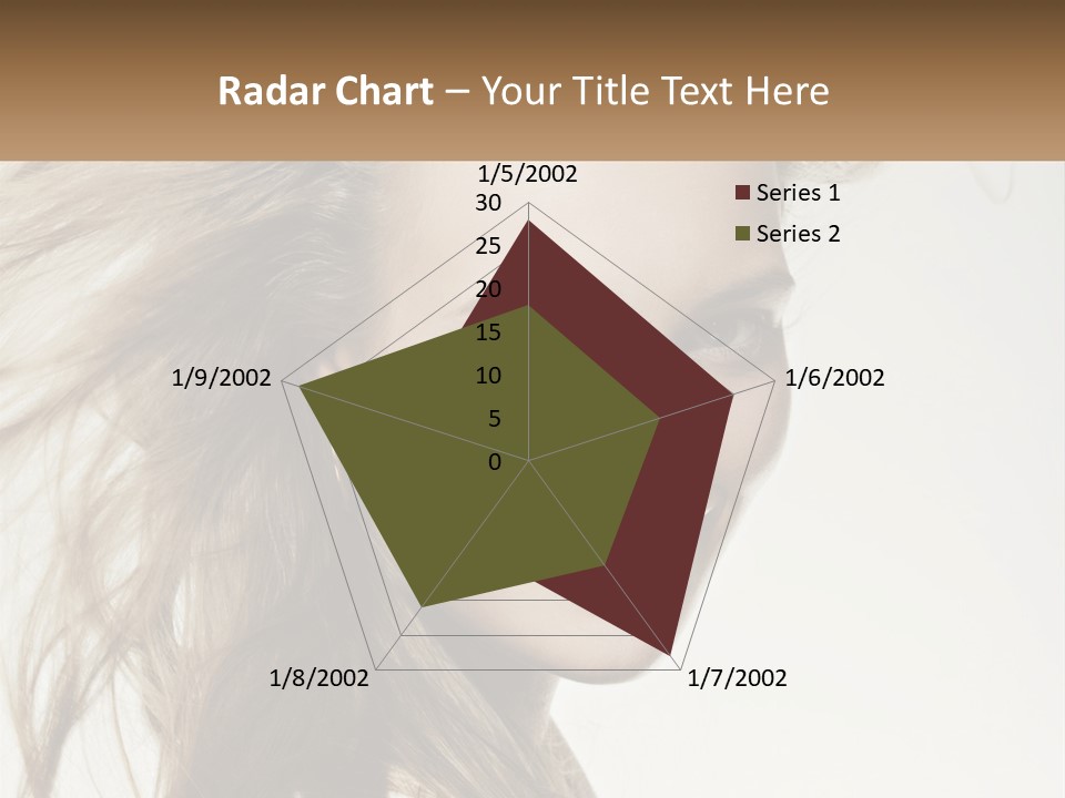 A Woman Is Smiling With Her Hair Blowing In The Wind PowerPoint Template