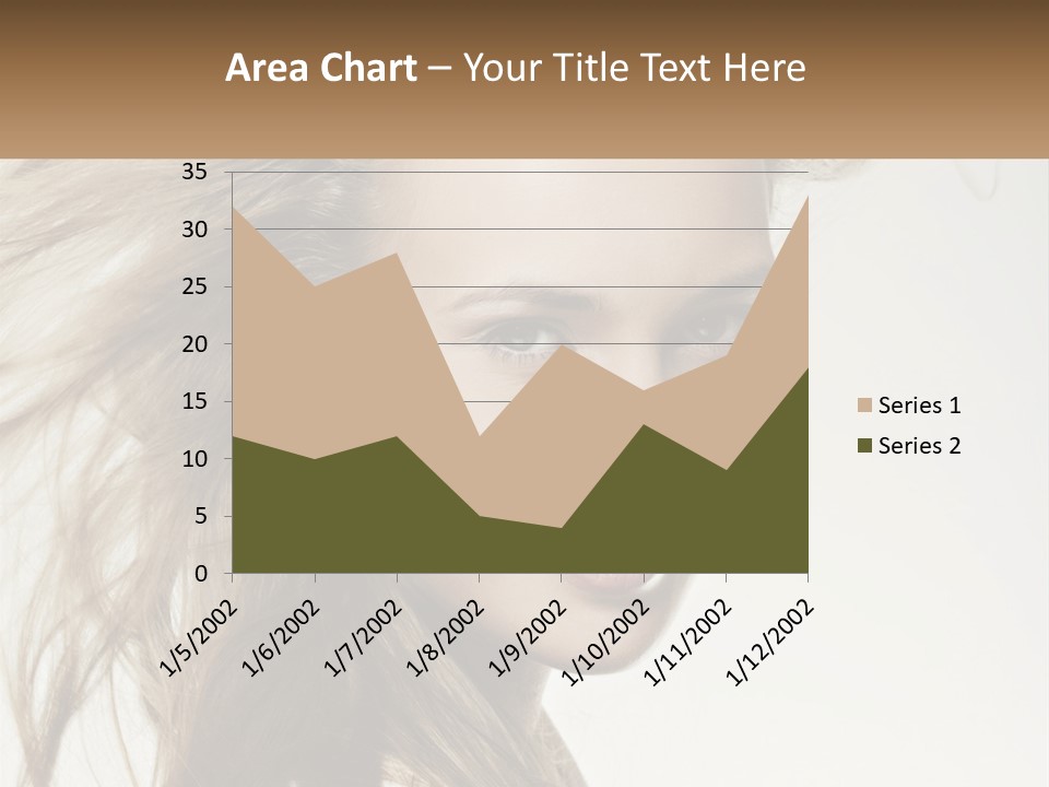 A Woman Is Smiling With Her Hair Blowing In The Wind PowerPoint Template
