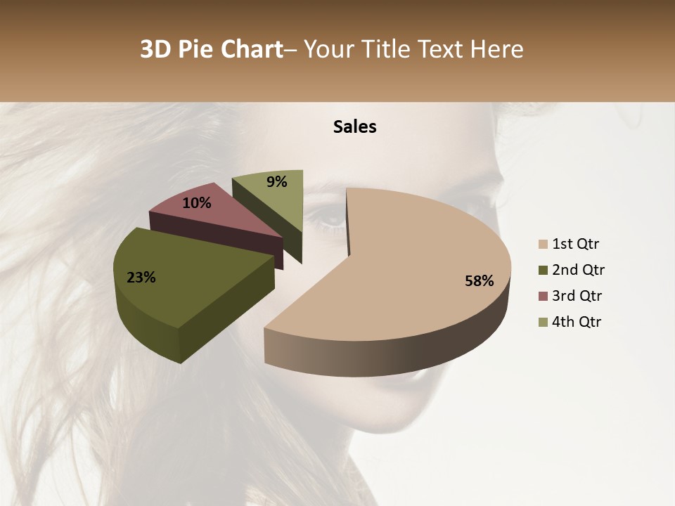 A Woman Is Smiling With Her Hair Blowing In The Wind PowerPoint Template