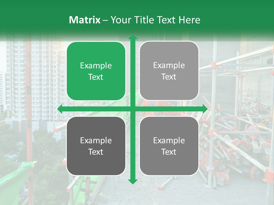 A Construction Worker On Top Of A Building PowerPoint Template