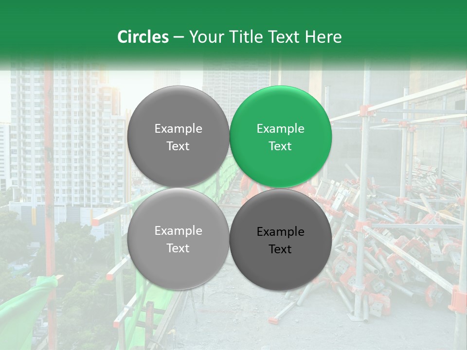 A Construction Worker On Top Of A Building PowerPoint Template