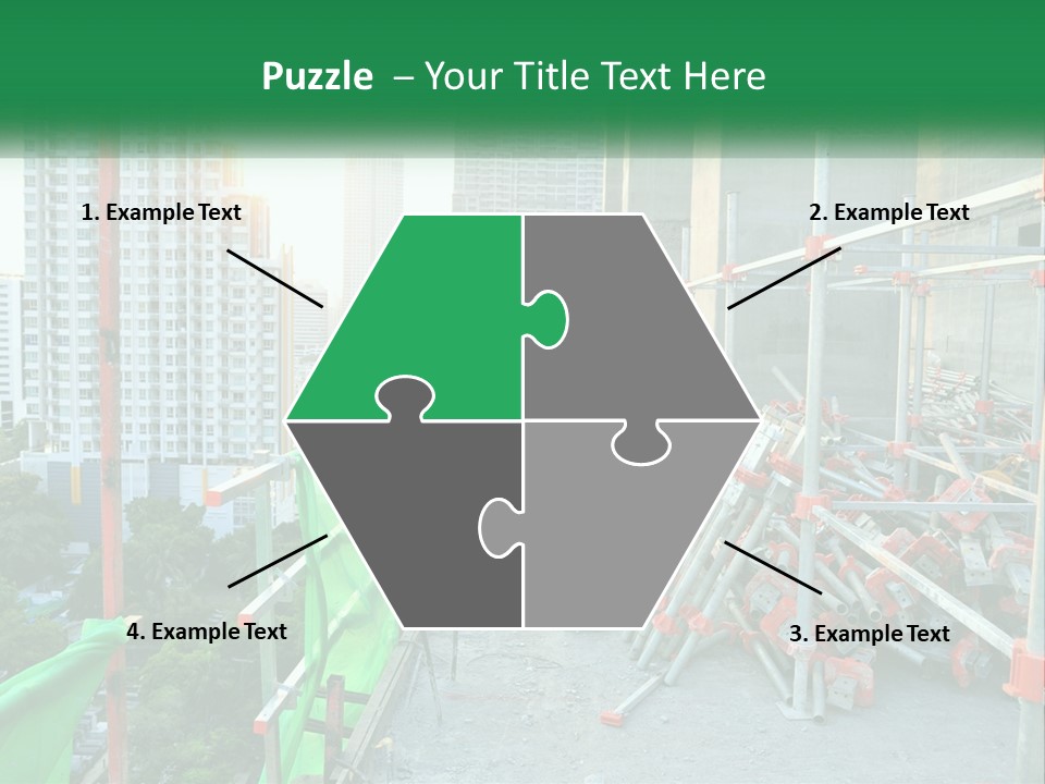 A Construction Worker On Top Of A Building PowerPoint Template