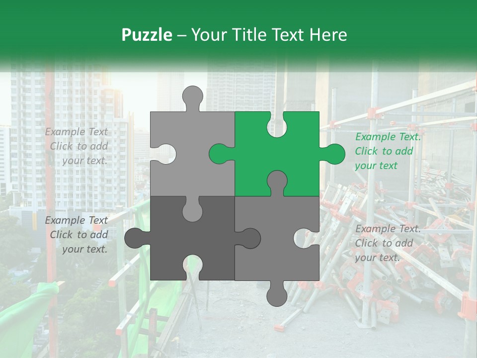 A Construction Worker On Top Of A Building PowerPoint Template