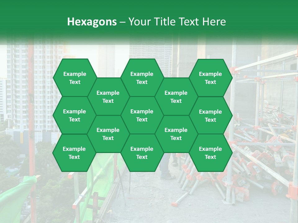 A Construction Worker On Top Of A Building PowerPoint Template