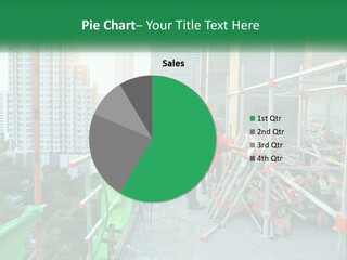 A Construction Worker On Top Of A Building PowerPoint Template