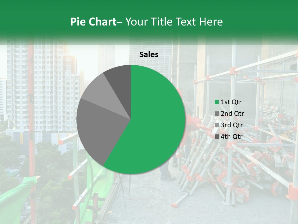 A Construction Worker On Top Of A Building PowerPoint Template
