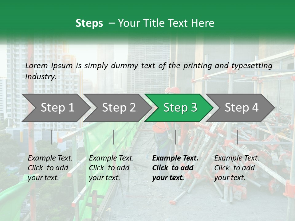 A Construction Worker On Top Of A Building PowerPoint Template