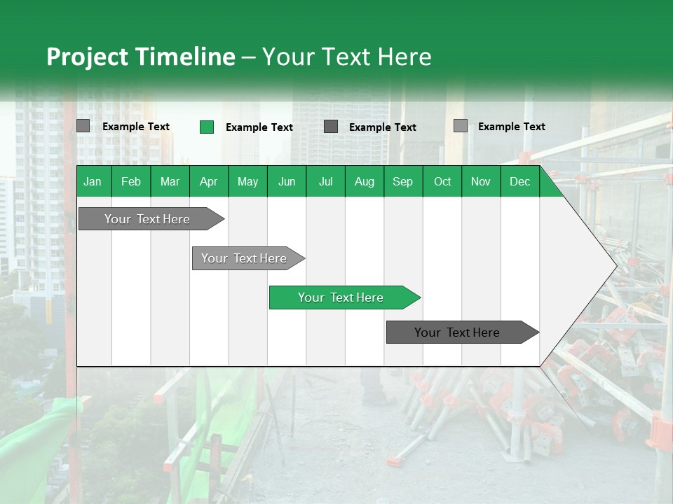 A Construction Worker On Top Of A Building PowerPoint Template