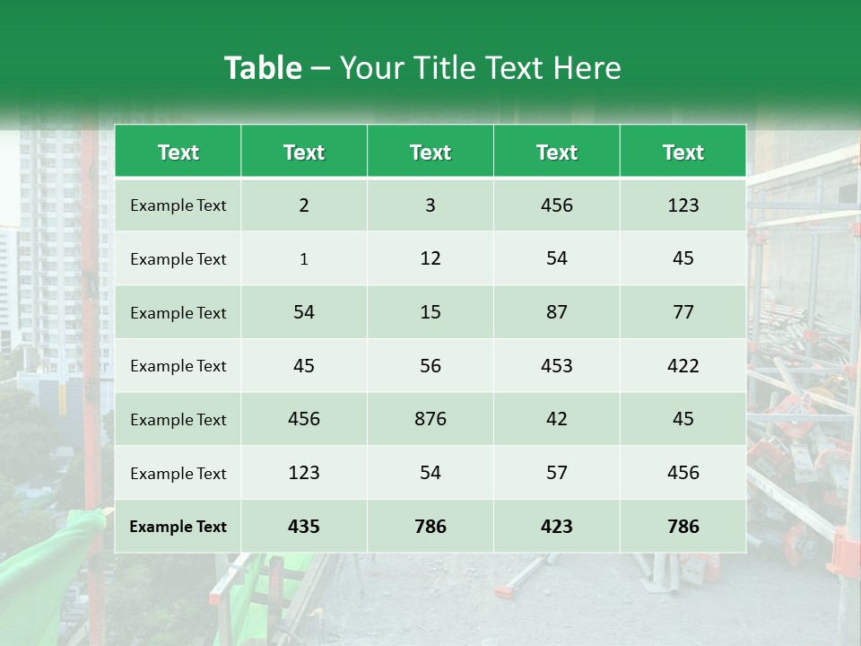 A Construction Worker On Top Of A Building PowerPoint Template