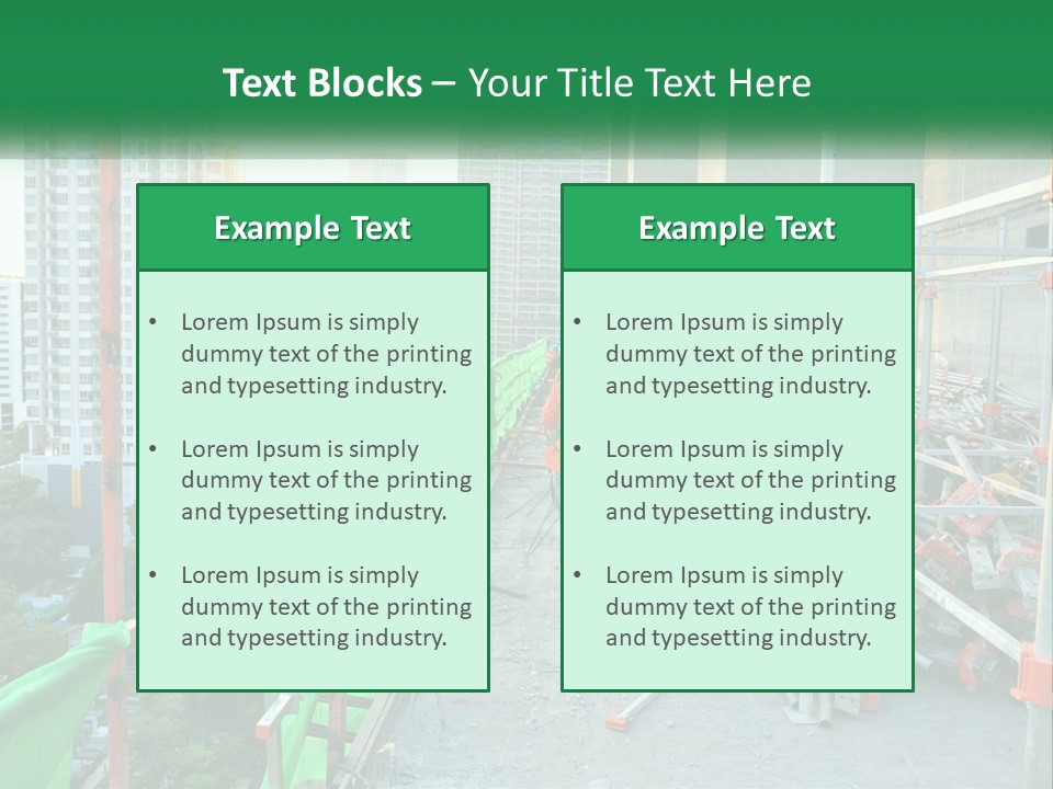 A Construction Worker On Top Of A Building PowerPoint Template