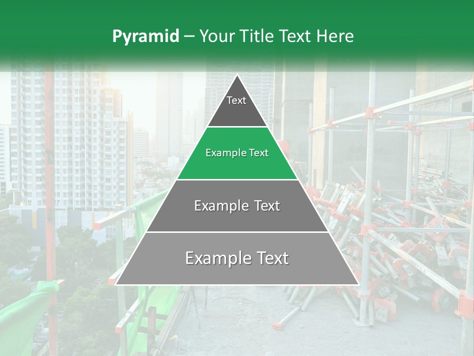 A Construction Worker On Top Of A Building PowerPoint Template