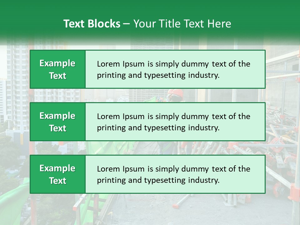 A Construction Worker On Top Of A Building PowerPoint Template
