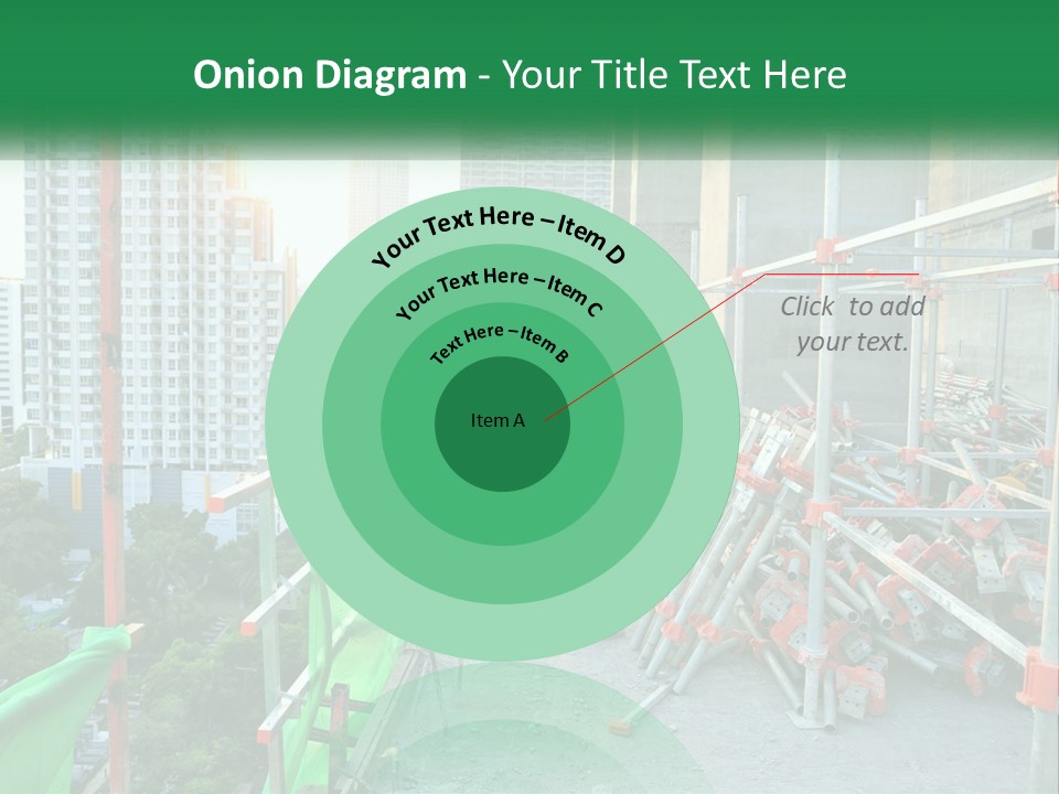 A Construction Worker On Top Of A Building PowerPoint Template