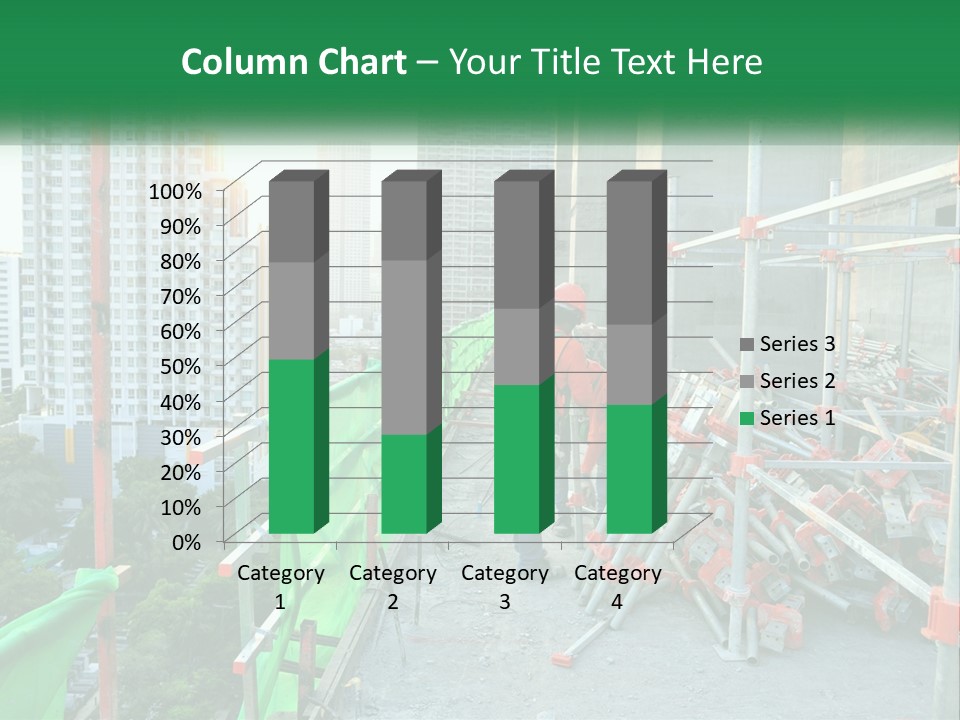A Construction Worker On Top Of A Building PowerPoint Template