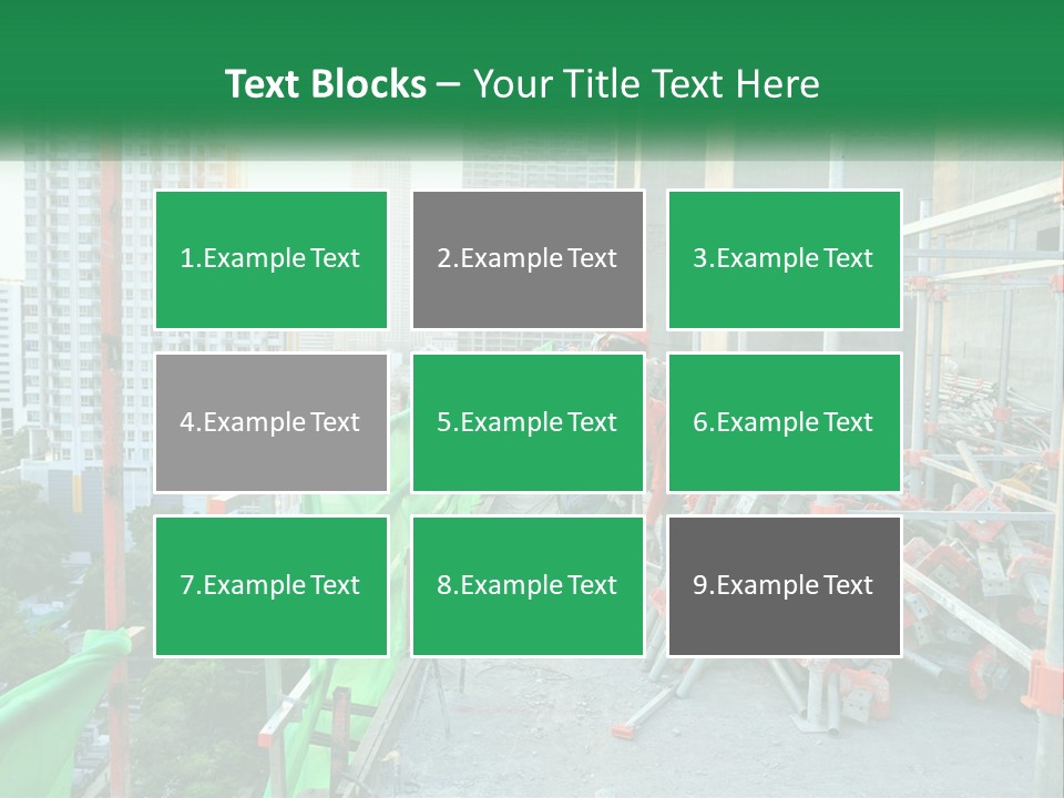 A Construction Worker On Top Of A Building PowerPoint Template