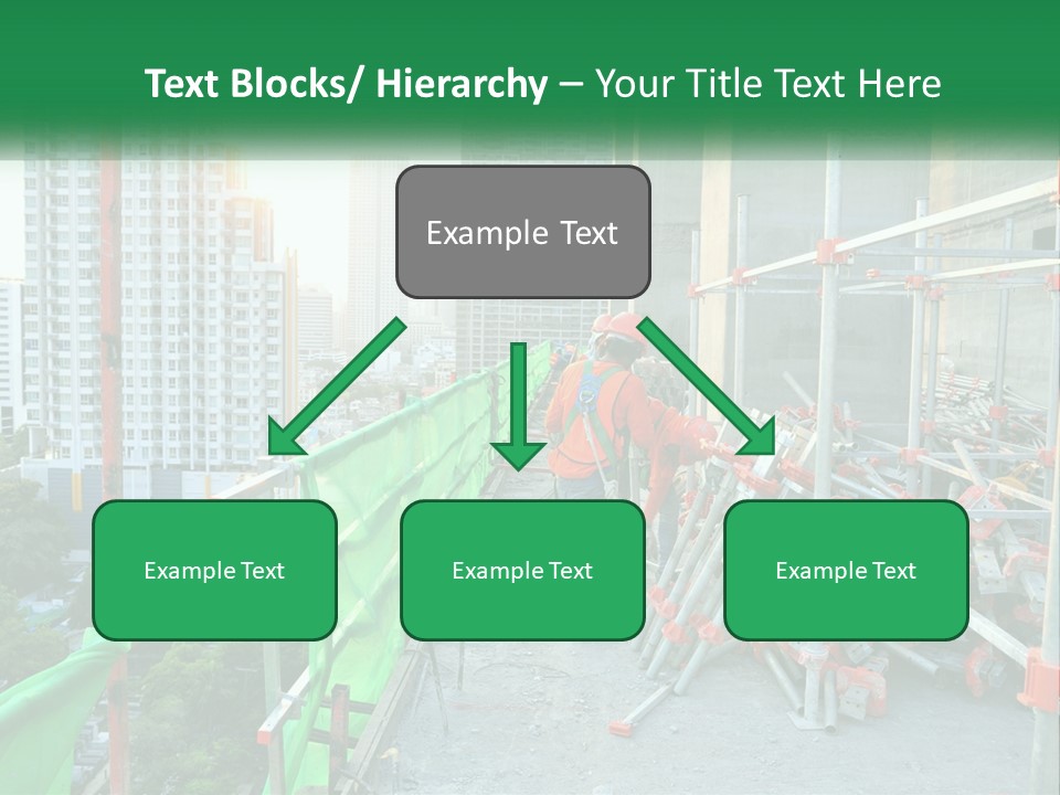 A Construction Worker On Top Of A Building PowerPoint Template