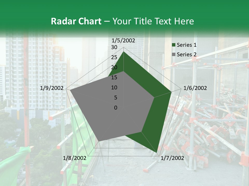 A Construction Worker On Top Of A Building PowerPoint Template