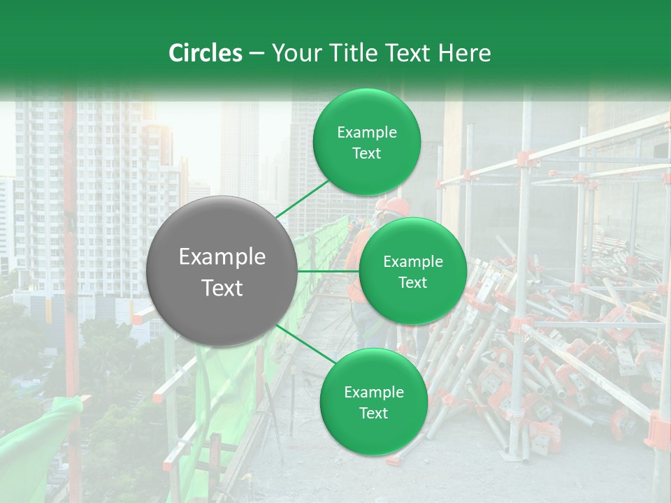 A Construction Worker On Top Of A Building PowerPoint Template