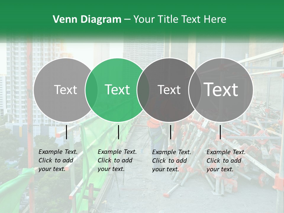 A Construction Worker On Top Of A Building PowerPoint Template