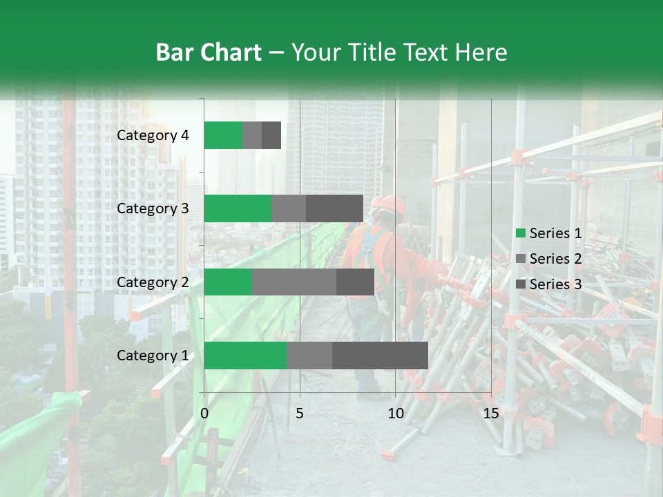 A Construction Worker On Top Of A Building PowerPoint Template