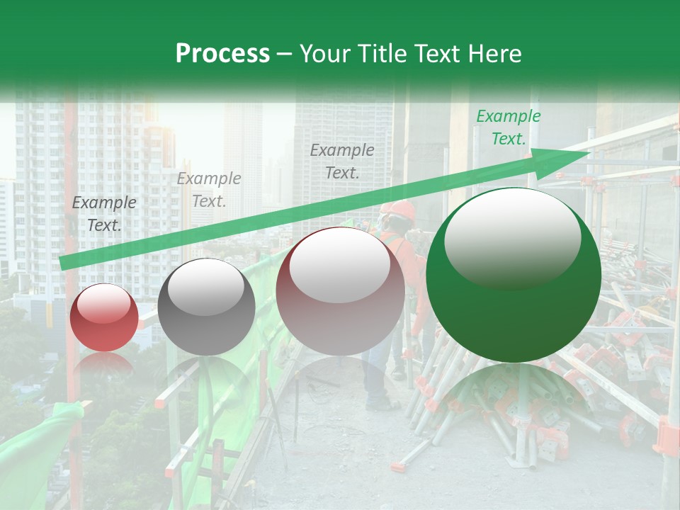 A Construction Worker On Top Of A Building PowerPoint Template