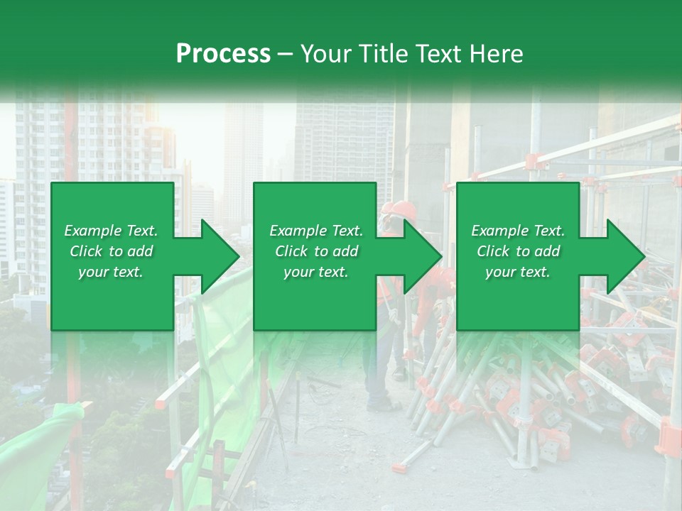 A Construction Worker On Top Of A Building PowerPoint Template