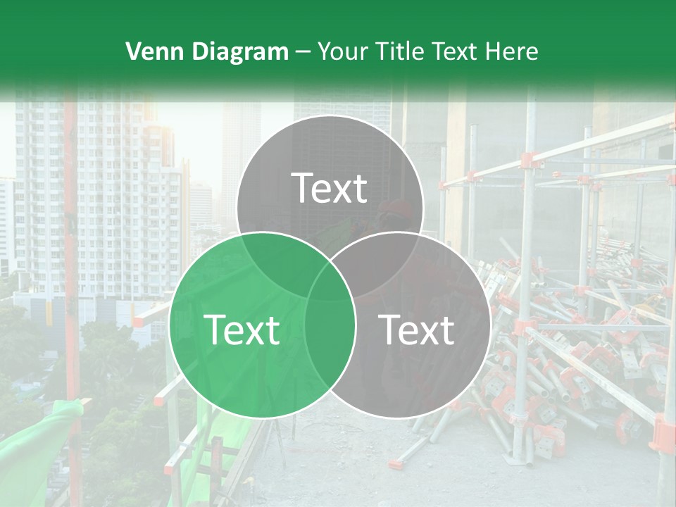 A Construction Worker On Top Of A Building PowerPoint Template