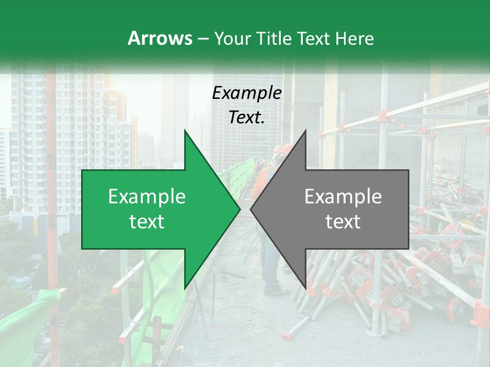 A Construction Worker On Top Of A Building PowerPoint Template