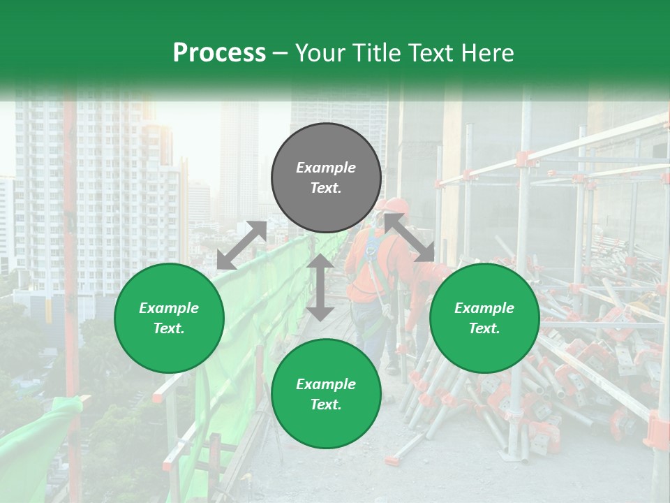 A Construction Worker On Top Of A Building PowerPoint Template