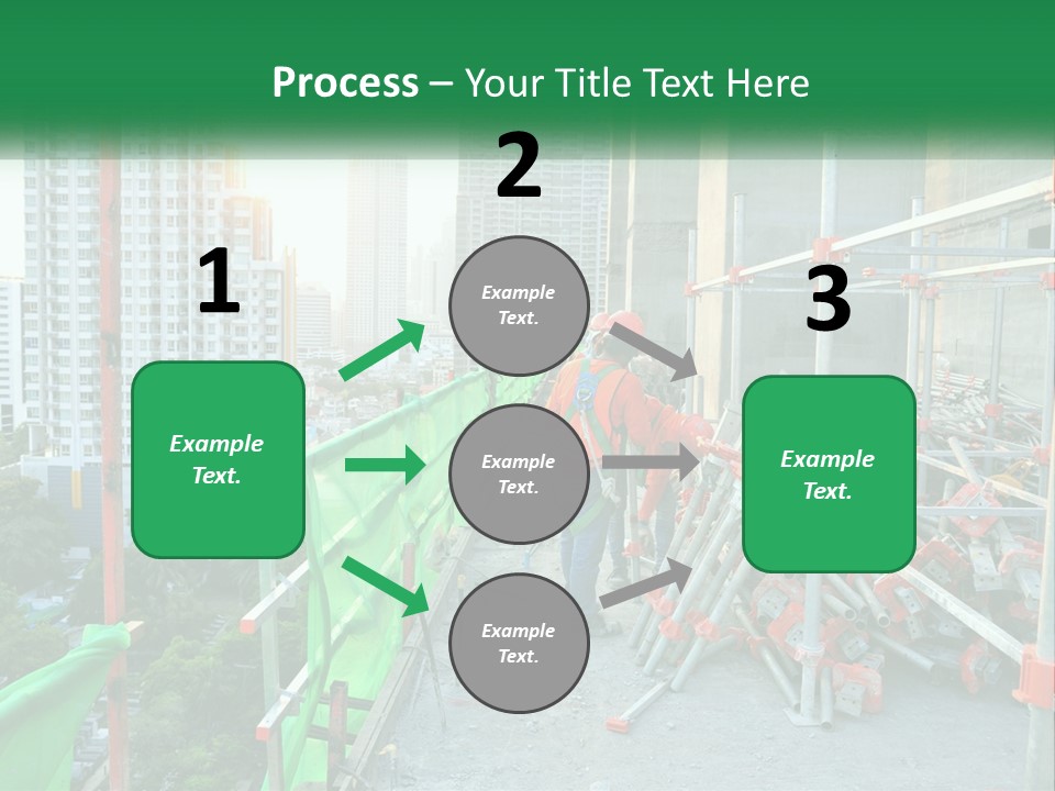 A Construction Worker On Top Of A Building PowerPoint Template