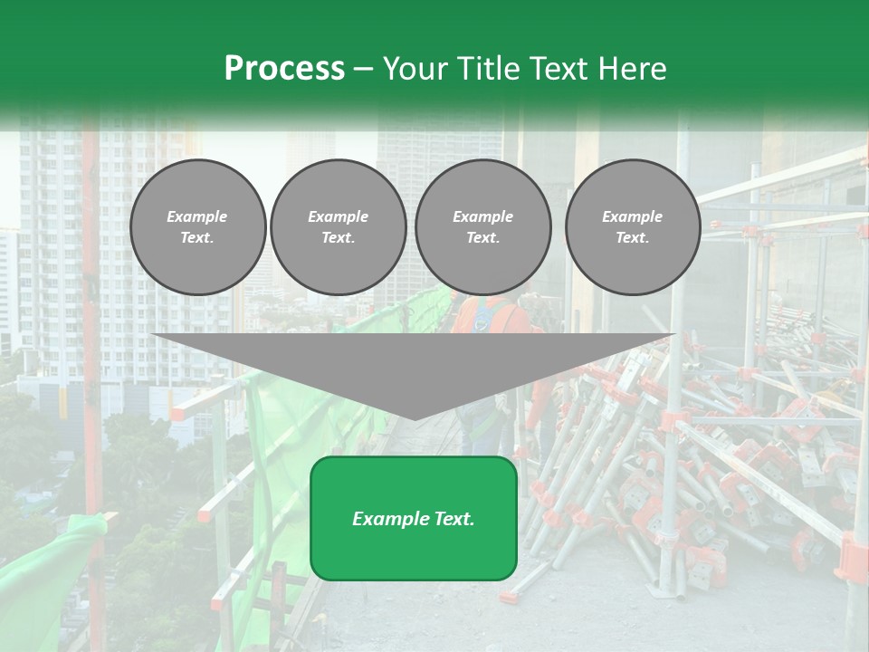 A Construction Worker On Top Of A Building PowerPoint Template
