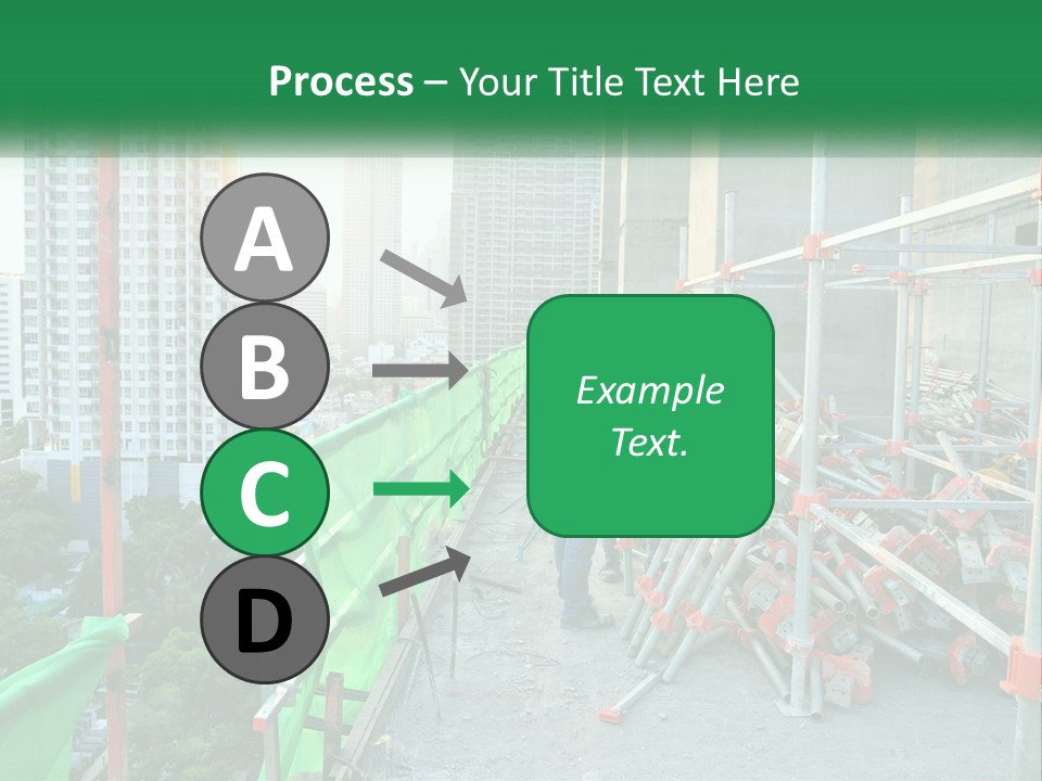 A Construction Worker On Top Of A Building PowerPoint Template